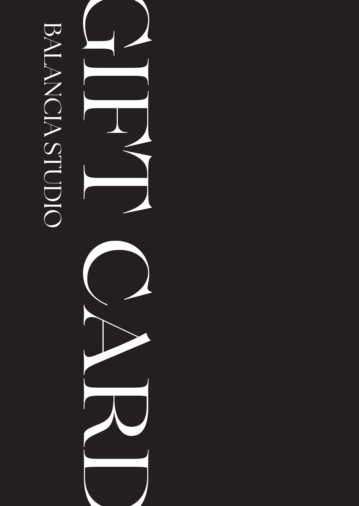 BALANCIA STUDIO GIFT CARD - ESSENSIAL COLLECTION